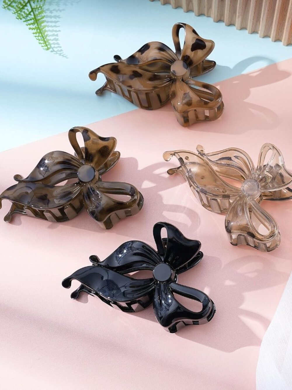 4 Pack Cute Bow Claw Clip for Women, Nonslip Large Matte Strong Hold Bows Hair C - Picture 7 of 7